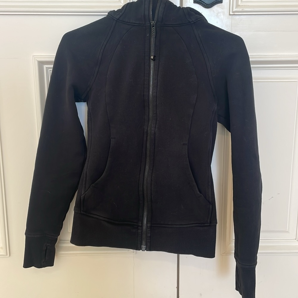 Lululemon Scuba full zip hoodie sweatshirt size 2 black